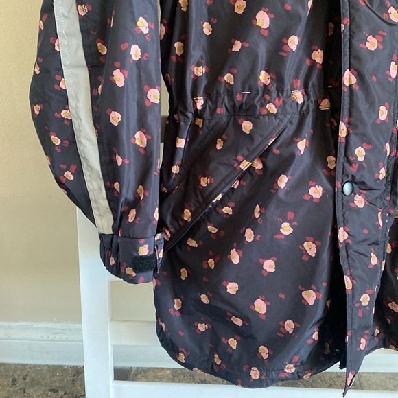 Cabi Rainy Day Jacket floral parka winter coat black anorak women’s size Small - Picture 8 of 16